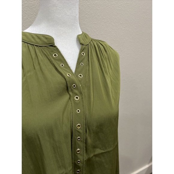 Chico Top Women’s To Green‎ Gold Accents Blouse - Picture 5 of 13